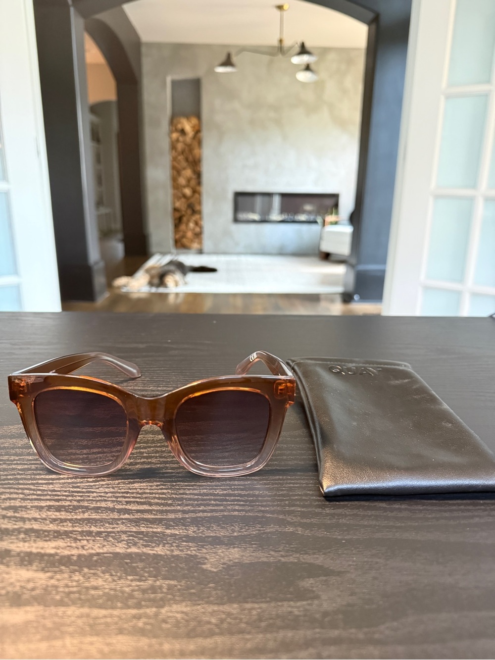 Quay Brown After Hours Sunglasses with Black Case
